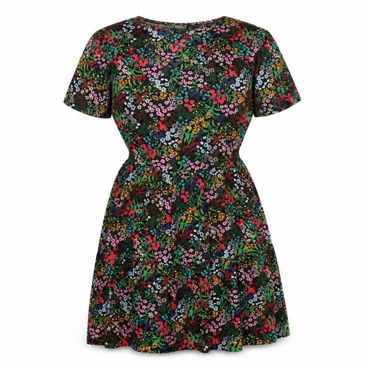 Front view of Jacqueline de Yong Women's Floral A-Line Dress, size 12