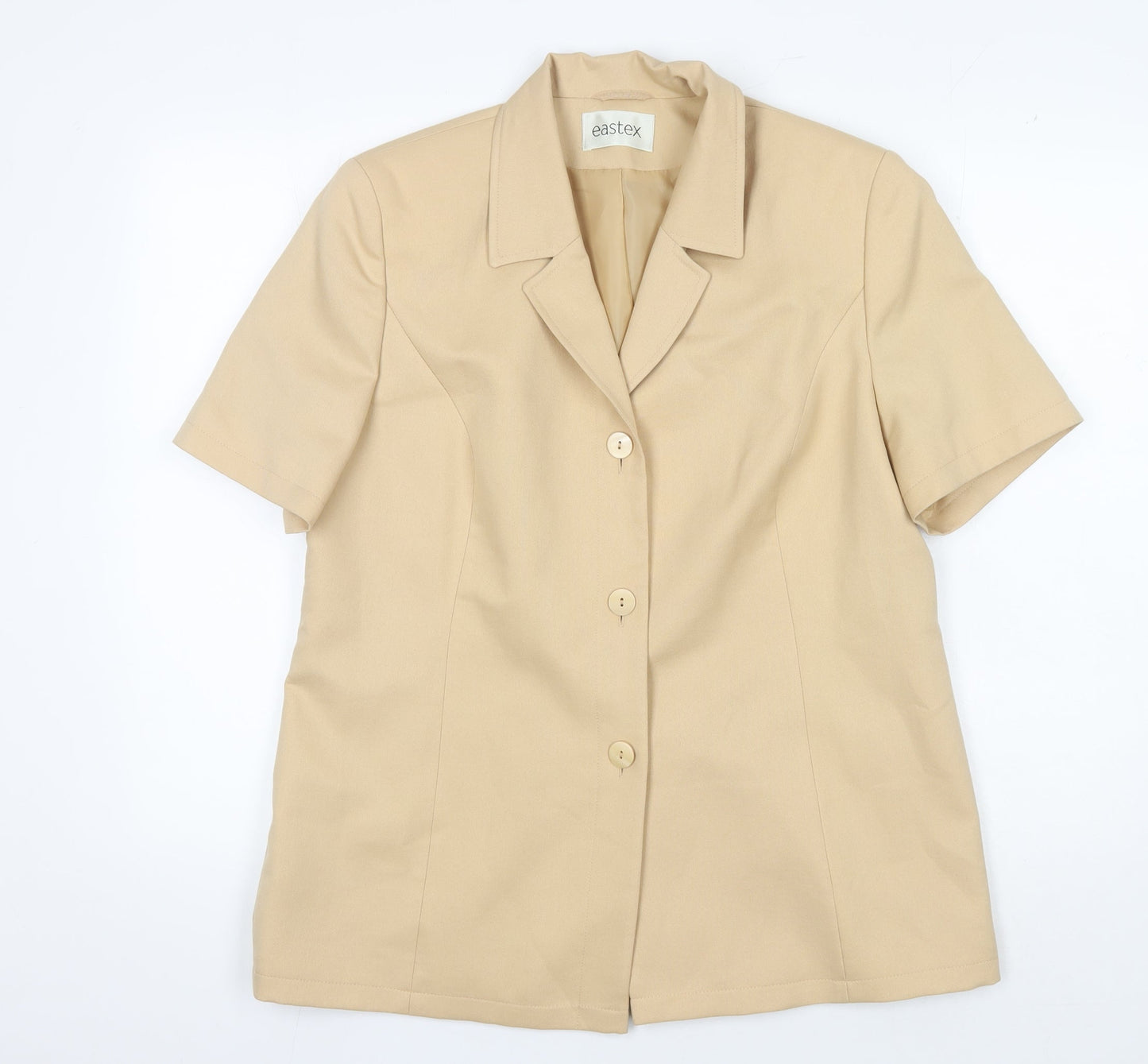 Eastex Beige Women's Blazer Size 14 Short Sleeve