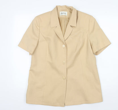 Eastex Beige Women's Blazer Size 14 Short Sleeve