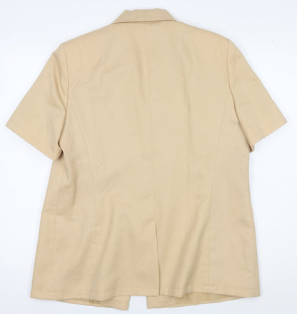 Eastex Beige Women's Blazer Size 14 Short Sleeve