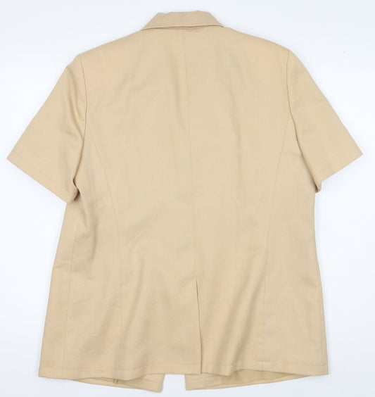 Eastex Beige Women's Blazer Size 14 Short Sleeve