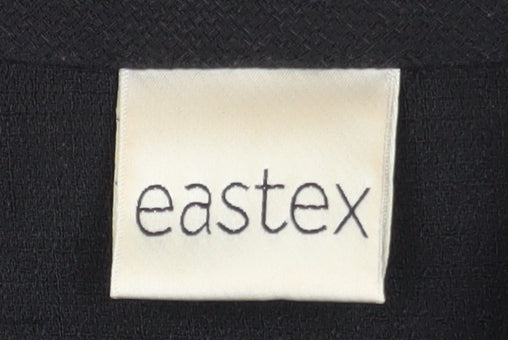 Womens UK Size 16 Eastex Black Basic Button-Up
