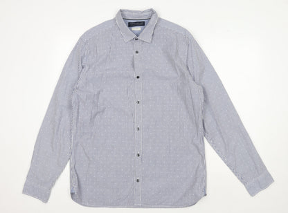 Jack & Jones Men's Blue Striped Long Sleeve Shirt XL