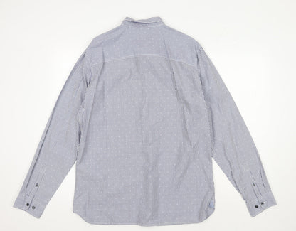 Jack & Jones Men's Blue Striped Long Sleeve Shirt XL