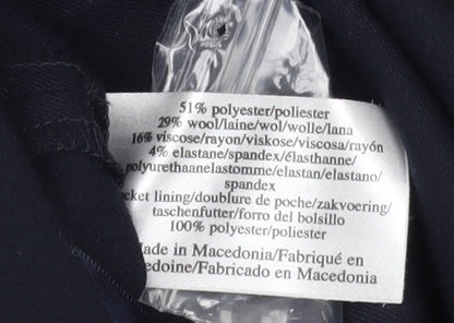 Laura Ashley Women's Blue Trousers Size 12 Regular Fit