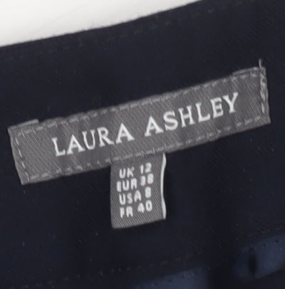Laura Ashley Women's Blue Trousers Size 12 Regular Fit