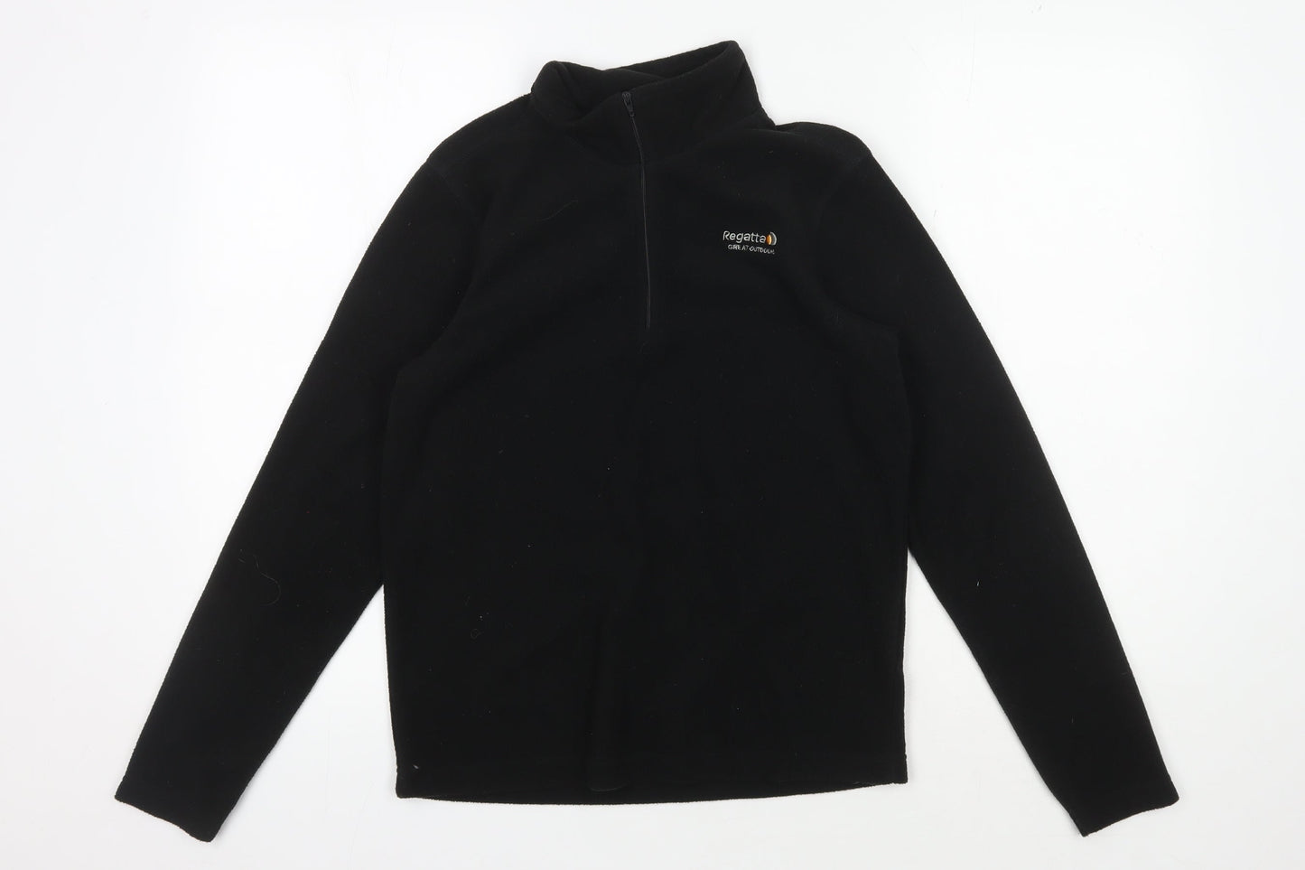 Regatta Black Fleece Unisex 1/2 Zip Pullover Hoodie