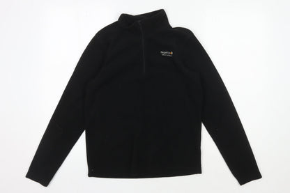 Regatta Black Fleece Unisex 1/2 Zip Pullover Hoodie