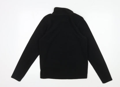 Regatta Black Fleece Unisex 1/2 Zip Pullover Hoodie