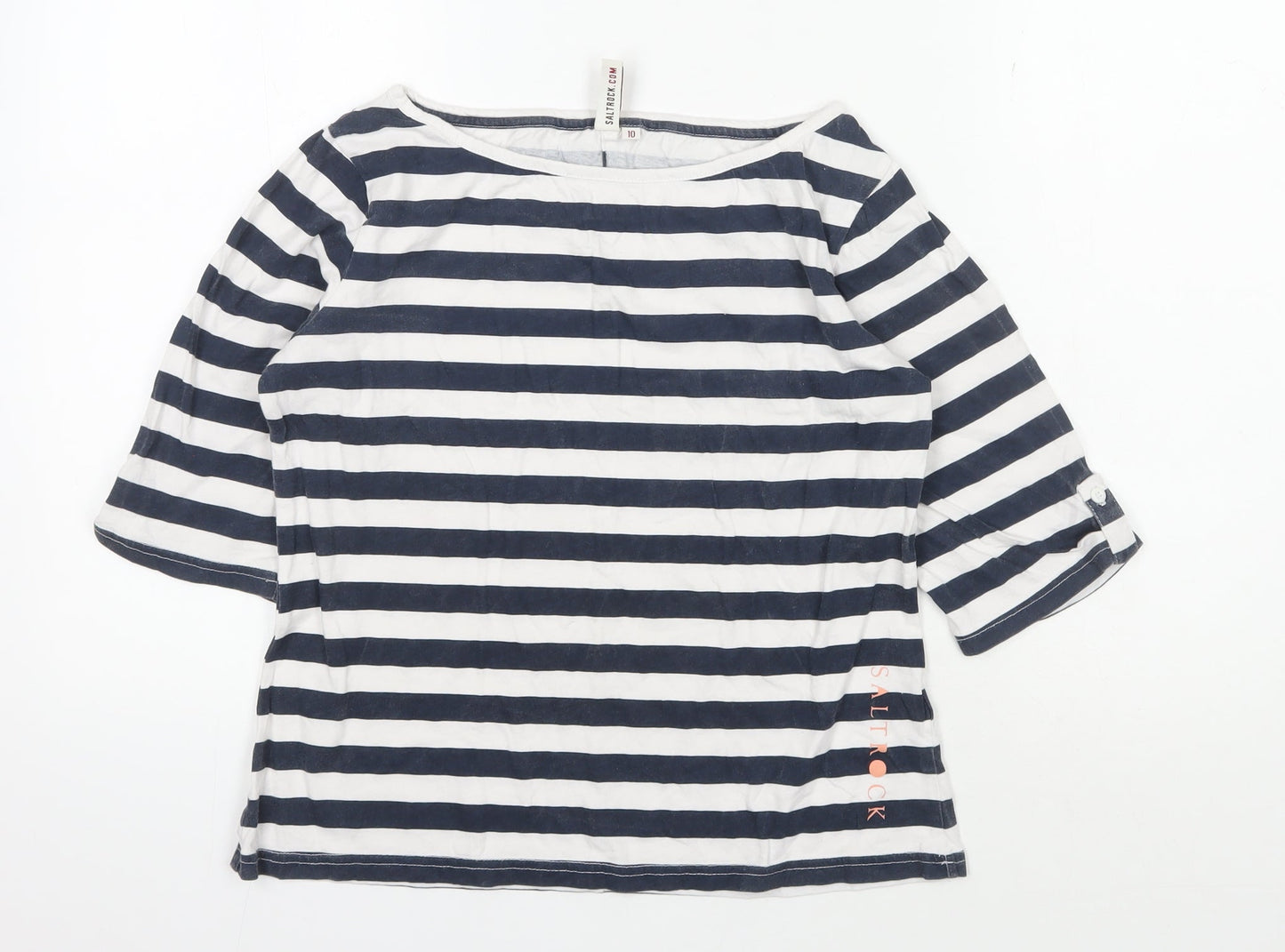 Womens UK Size 10 Saltrock Multicoloured Basic T-Shirt