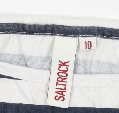 Womens UK Size 10 Saltrock Multicoloured Basic T-Shirt