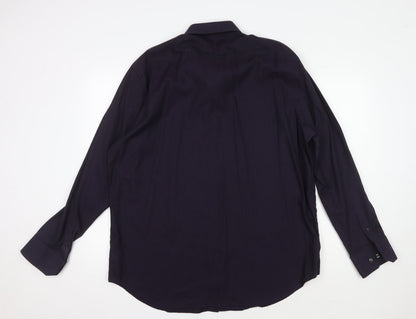 Jeff Banks Men's Black Slim Fit Long Sleeve Shirt 18