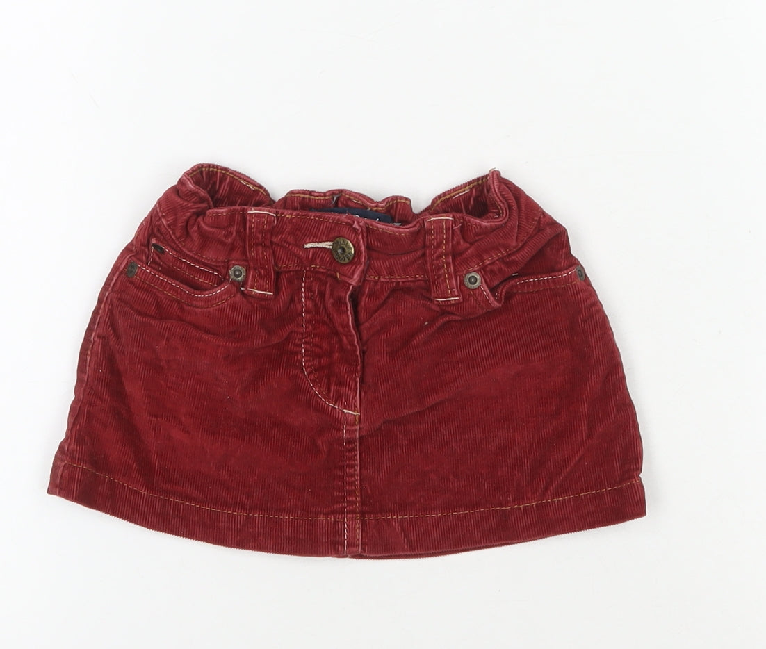 Mini Boden Girls Red Corduroy Mini Skirt, 18-24 Months