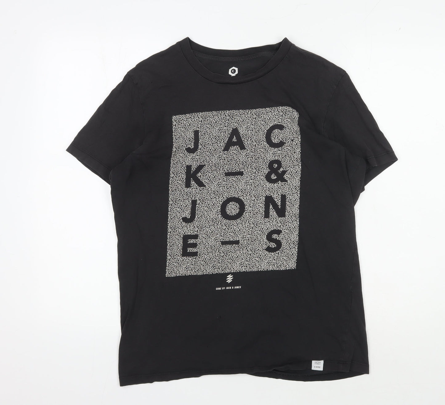 Mens UK Size L JACK & JONES Black  T-Shirt