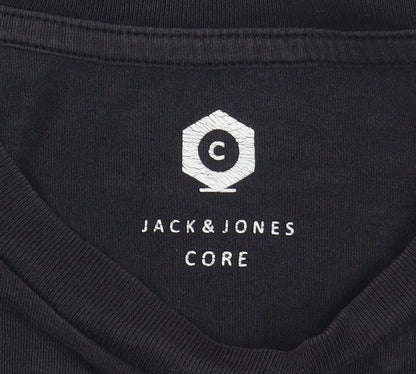Mens UK Size L JACK & JONES Black  T-Shirt