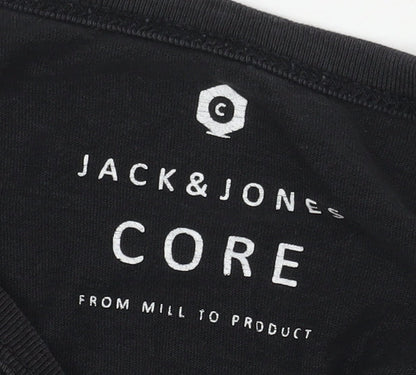 Mens UK Size M JACK & JONES Black  T-Shirt