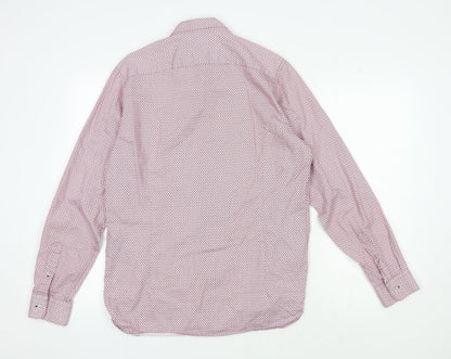 Ted Baker Men's Pink Geometric Long Sleeve Shirt