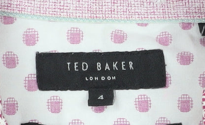 Ted Baker Men's Pink Geometric Long Sleeve Shirt