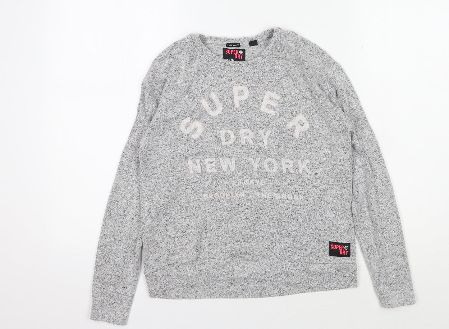 Superdry Women's Grey Logo Pullover Sweatshirt XS