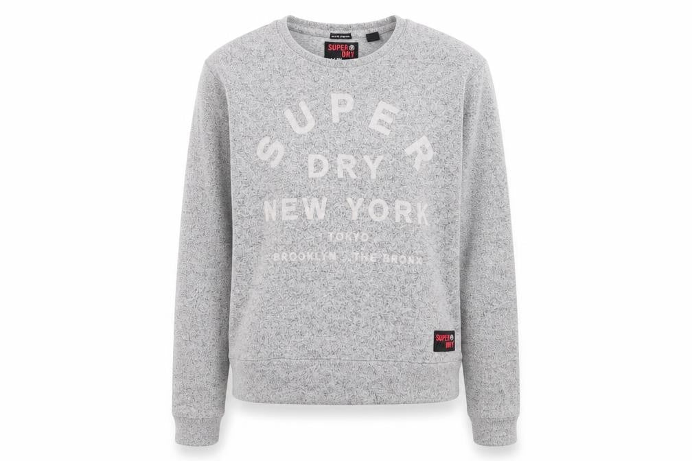 Womens UK Size XS Superdry Grey Pullover Sweatshirt