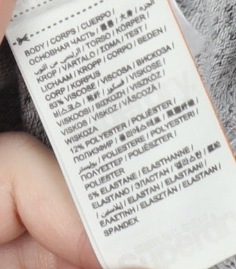 Superdry Women's Grey Logo Pullover Sweatshirt XS