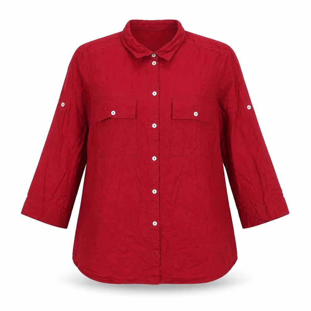 Womens UK Size 8 s.Oliver Red Basic Button-Up