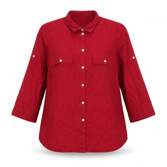Womens UK Size 8 s.Oliver Red Basic Button-Up