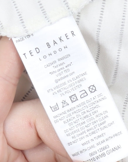Womens UK Size XS Ted Baker White  T-Shirt