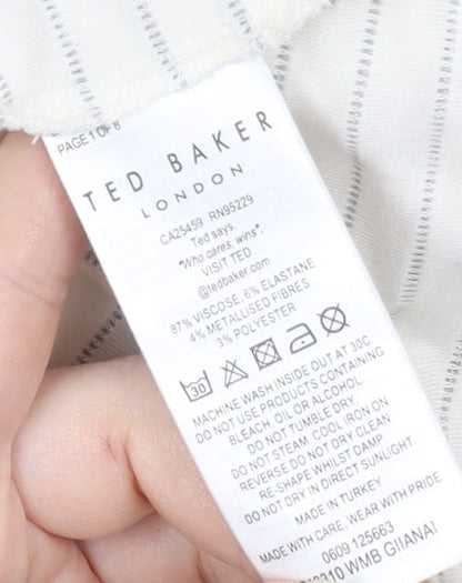 Womens UK Size XS Ted Baker White  T-Shirt
