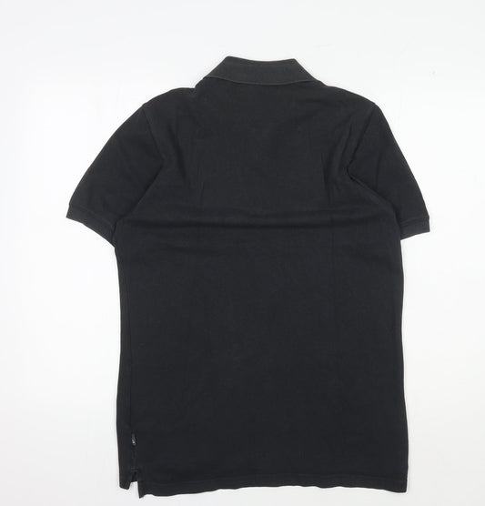 Adidas Men's Black Polo Shirt M - Casual Solid Cotton