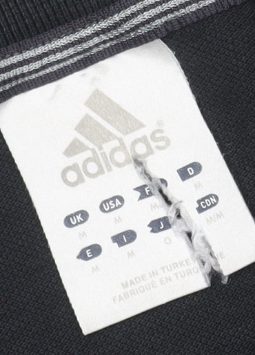 Adidas Men's Black Polo Shirt M - Casual Solid Cotton