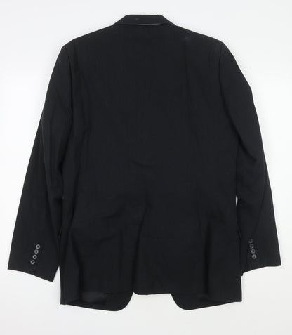 Mens UK Size M Jasper Conran Regular Black Suit Jacket