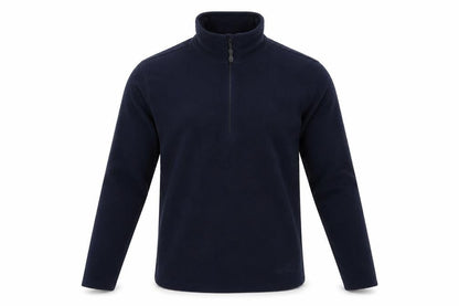 Front view of Peter Storm unisex blue fleece high neck 1/2 zip 12
