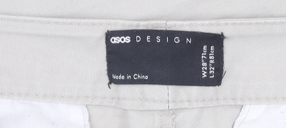 ASOS Men Beige Chino Trousers Size 28