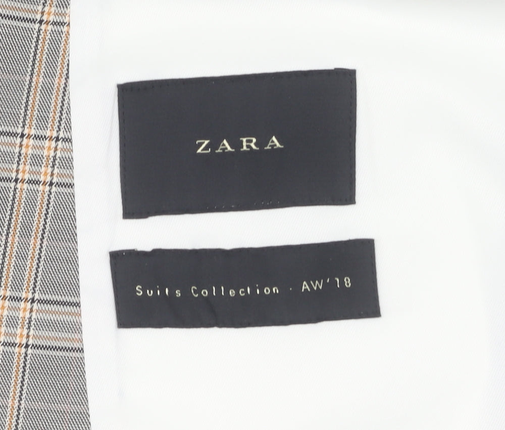 Mens UK Size 46 Zara Regular Grey Suit Jacket