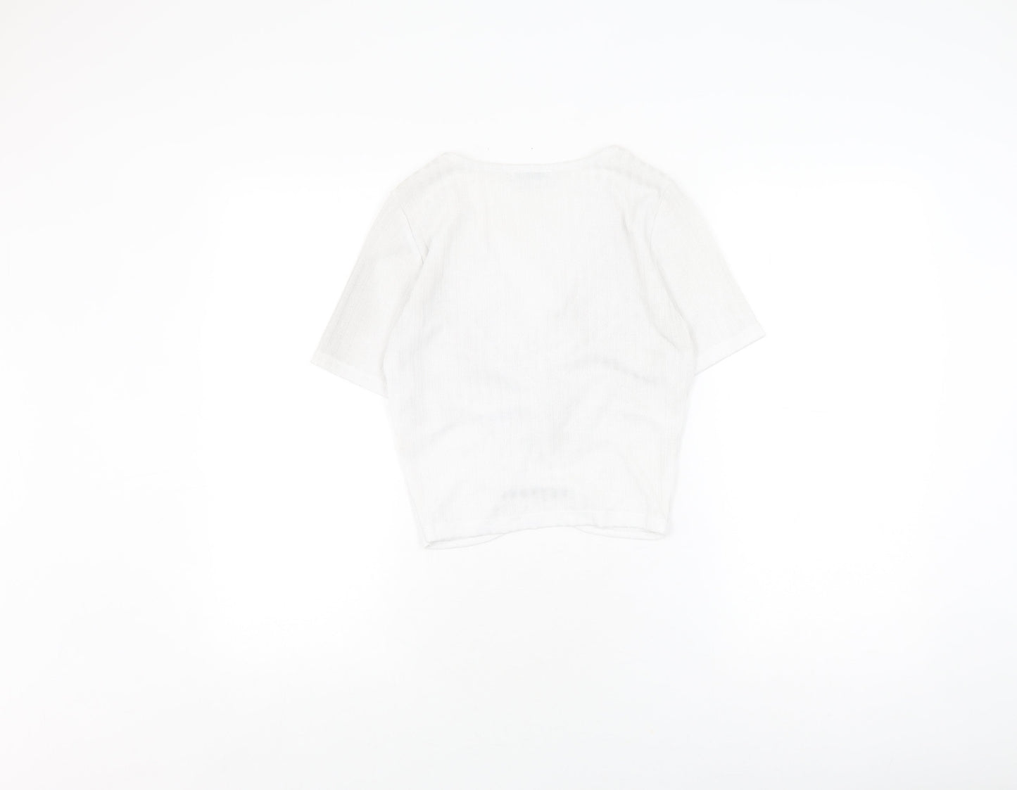 Womens UK Size M Zara White Wrap Blouse