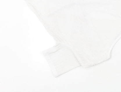 Womens UK Size M Zara White Wrap Blouse