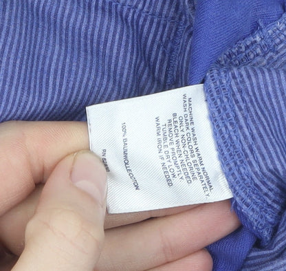 Lands' End Men's Blue Chino Trousers, Size 34, Classic Fit