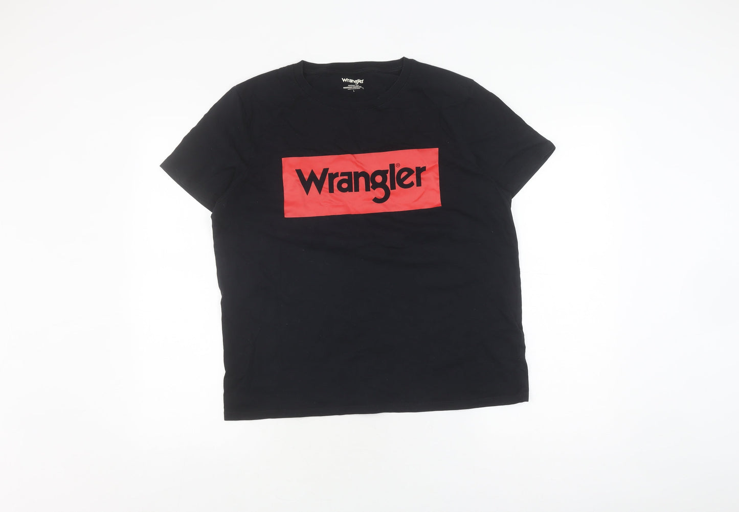 Wrangler Men's Black L T-Shirt with Logo