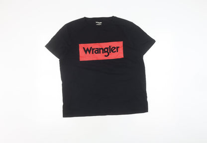 Wrangler Men's Black L T-Shirt with Logo