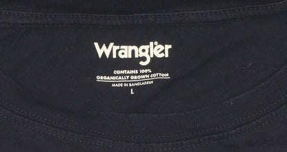 Wrangler Men's Black L T-Shirt with Logo