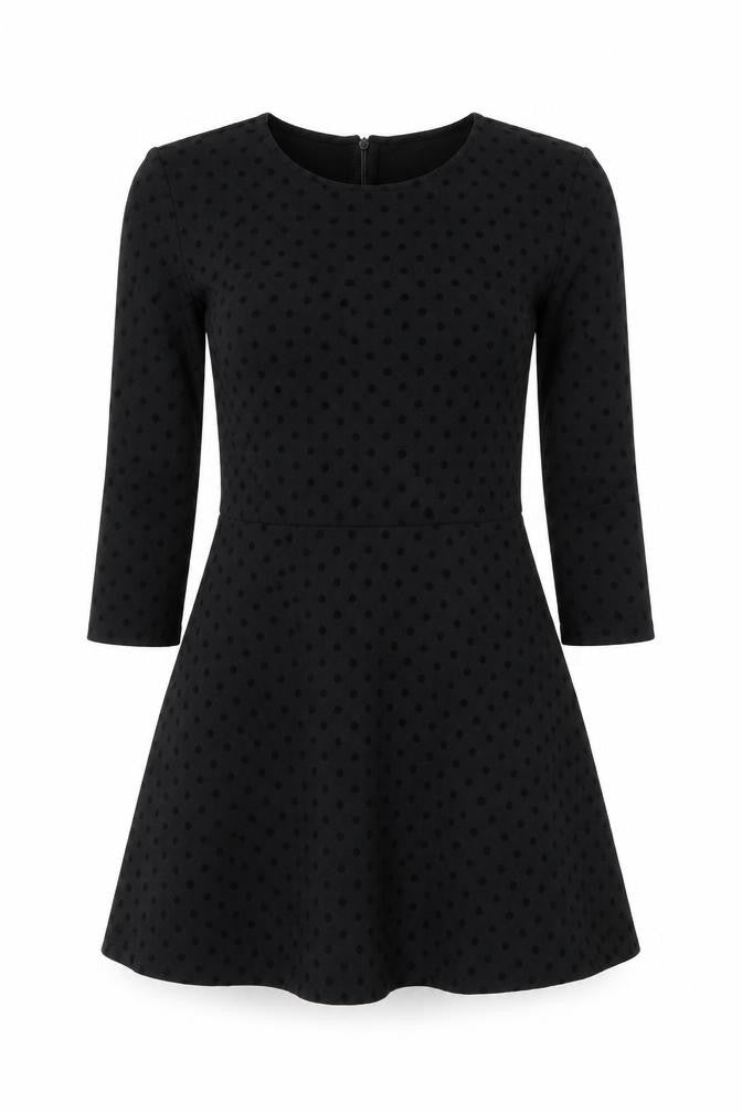edc Black Polka Dot Dress - Women's S - Elegance & Comfort