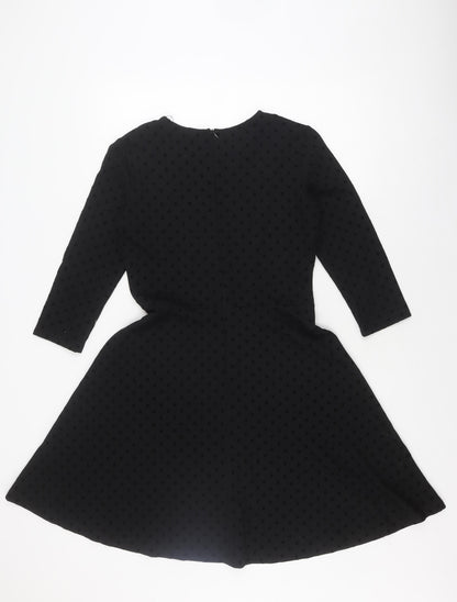 edc Black Polka Dot Dress - Women's S - Elegance & Comfort