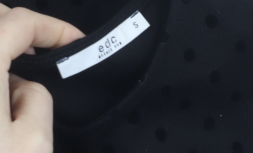 edc Black Polka Dot Dress - Women's S - Elegance & Comfort