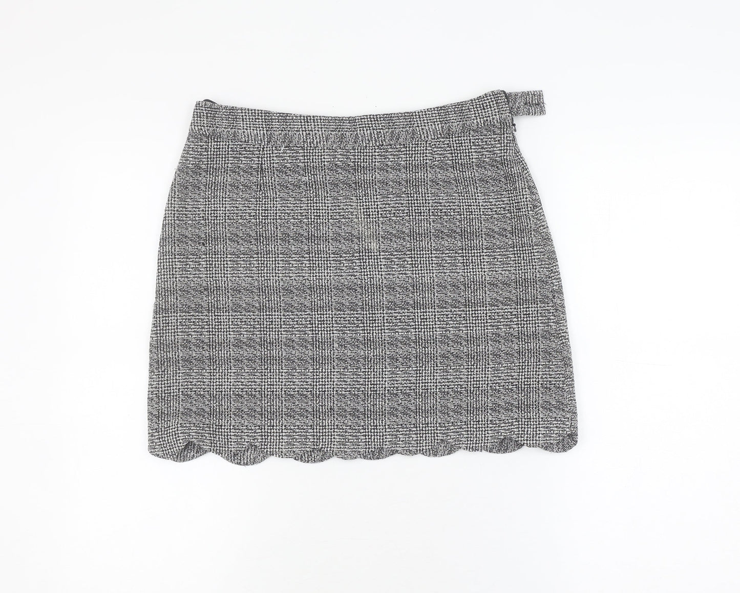 New Look Women's Black Check Knee Length Skirt