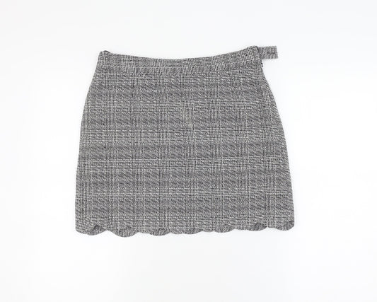 New Look Women's Black Check Knee Length Skirt