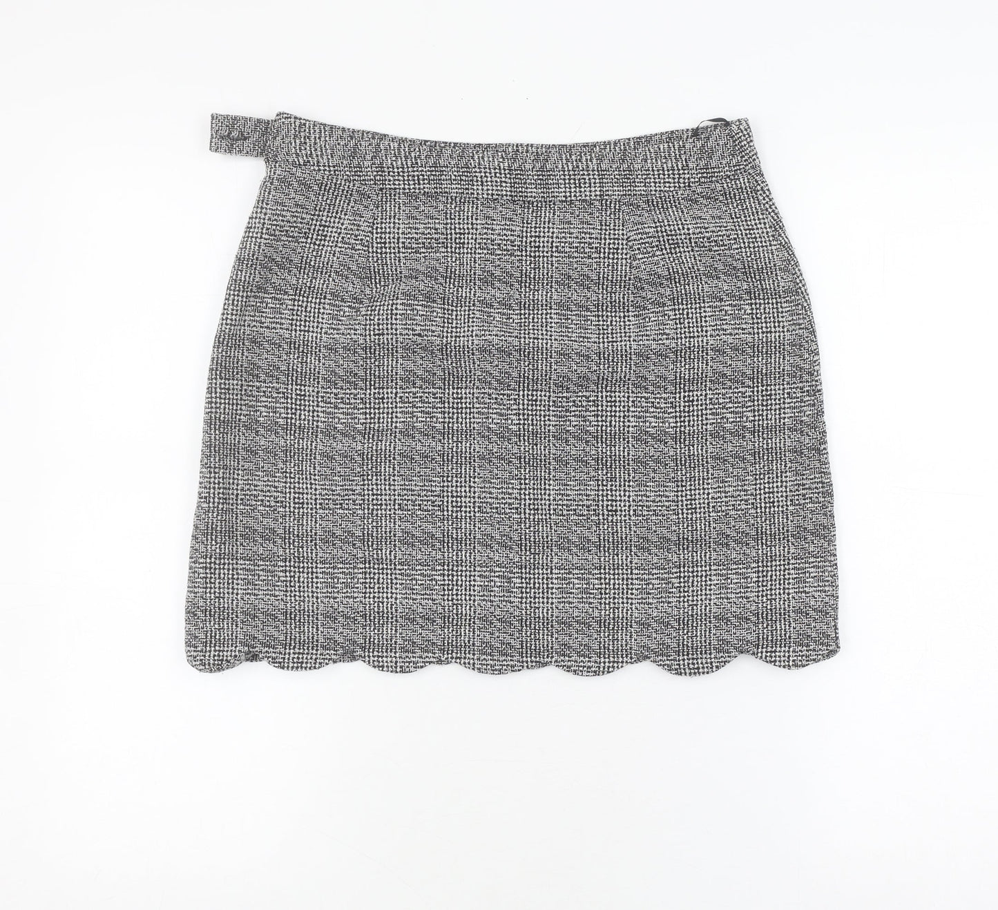 New Look Women's Black Check Knee Length Skirt