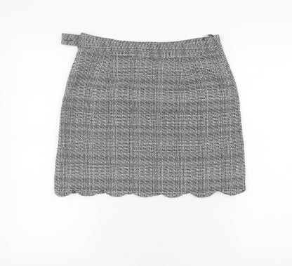 New Look Women's Black Check Knee Length Skirt