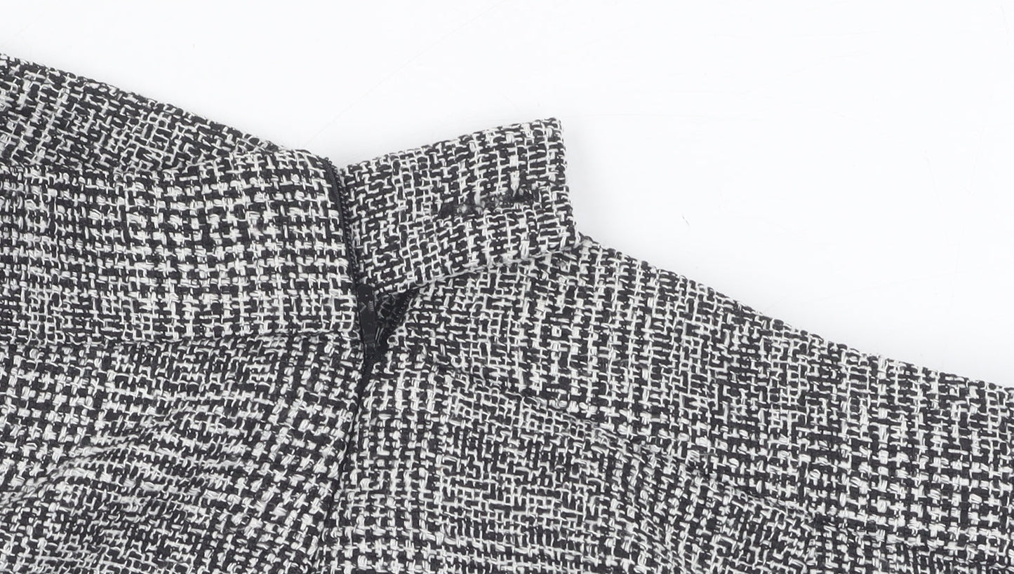 New Look Women's Black Check Knee Length Skirt