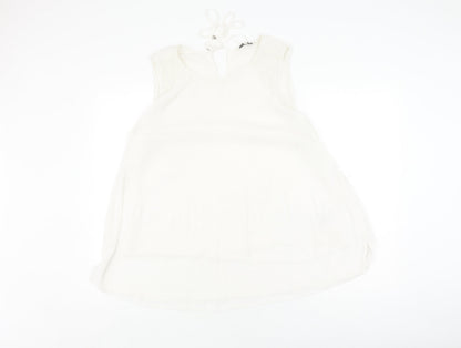 Next Women's White Sleeveless Blouse Size 16 Classic